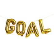 Gold 'Goal' 16" Foil Balloon Garland image