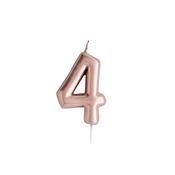 Rose Gold Number '4' Candle image