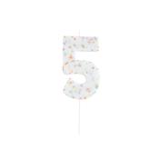 Giant Sprinkle Number '5' Candle image