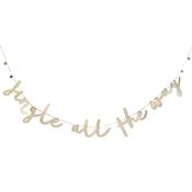 Gold 'Jingle All The Way' Bell Card Banner 2m