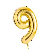 Gold Number '9' Foil 34" Balloon image
