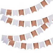 Rose Gold Card Flag Bunting 10m image