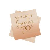 Gold Foiled 'Seventy' Paper Napkins - Pack of 16 image
