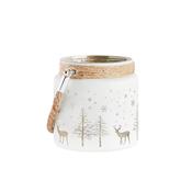 Small Christmas Candle Holder with Rope image
