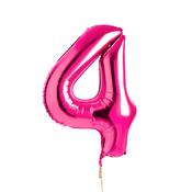 Hot Pink Number '4' Foil 34" Balloon image