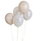 Neutral Baby Shower 12" Latex Balloons - Pack of 5 image