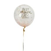 Best Mum Ever Confetti 12" Latex Balloons - Pack of 5 image
