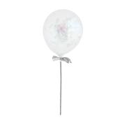 Iridescent Mini Confetti 5" Latex Balloons Wands - Pack of 5 image