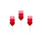 Stacked Heart Candles - Pack of 3 image