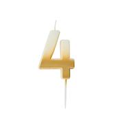 Gold Ombre Number '4' Candle image