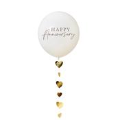 HAPPY ANNIVERSARY LATEX BALLOON &amp; TAIL 46CM image