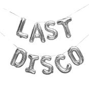 Silver 'Last Disco' 16" Foil Balloon Garland image