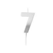 Silver Ombre Number '7' Candle image