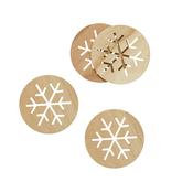 Snowflake Wooden Coasters - Pack of 4 image