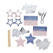 Gender Reveal Photo Booth Props - Pack of 10