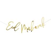 Gold 'Eid Mubarak' Card Banner 2m