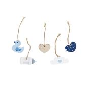 Boy Wooden Tags Assorted - Pack of 5