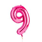 Hot Pink Number '9' Foil 34" Balloon image
