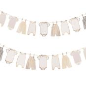 Gold Babygrow Card Garland 2.5m