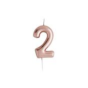 Rose Gold Number '2' Candle image