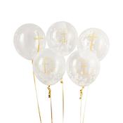 Cross Confetti 12" Latex Balloon - Pack of 5 image