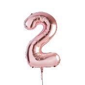 Rose Gold Number '2' Foil 34" Balloon image