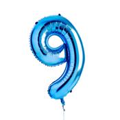 Blue Number '9' Foil 34" Balloon image