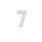 Giant Sprinkle Number '7' Candle image