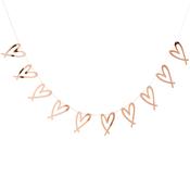 Rose Gold Heart Garland 2m image
