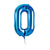 Blue Number '0' Foil 34" Balloon image