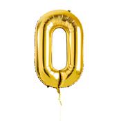 Gold Number '0' Foil 34" Balloon image