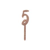 Rose Gold Number '5' Glitter Acrylic Cake Topper