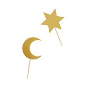 Moon &amp; Star Food Picks - Pack of 12