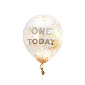 One Today Confetti 12" Latex Balloons - Pack of 12 image