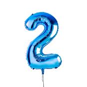 Blue Number '2' Foil 34" Balloon image