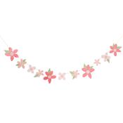 Pink Flower Card Garland 2m image