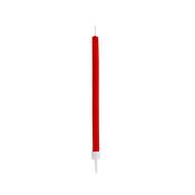 Red Skinny Candles &amp; Holders 12 Pack image