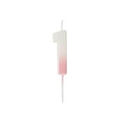 Pink Ombre Number '1' Candle image