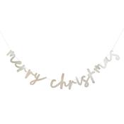 Glitter 'Merry Christmas' Card Banner 2m