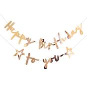 Gold 'Happy Birthday To You' Card Banner x2 2m image