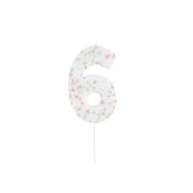 Giant Sprinkle Number '6' Candle image