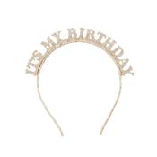 Gold 'It's My Birthday' Glitter Headband image