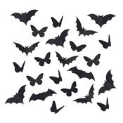 3D Bats &amp; Butterfly Decoration - Pack of 24
