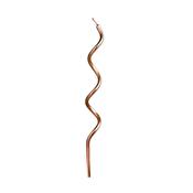 Rose Gold Curly Candles - Pack of 12