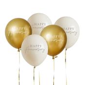 ANNIVERSARY LATEX BALLOONS 30CM 5PK image