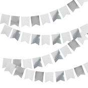 Silver Flag Card Bunting 10m