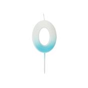 Blue Ombre Number '0' Candle image
