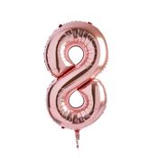 Rose Gold Number '8' Foil 34" Balloon image
