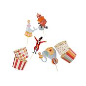 Circus Food Picks &amp; Food Cup Set - Pack of 12