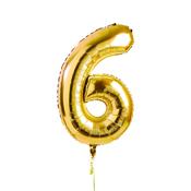 Gold Number '6' Foil 34" Balloon image